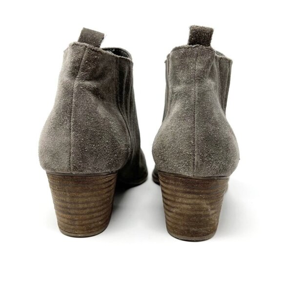 Crown Vintage Boots Womens 9 Grey Cvleio Suede Leather Upper Bootie Western Boho - Picture 6 of 16